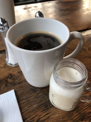 Americano with soya milk at Spreegold in Berlin