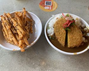 Yo! Fries and Pumpkin Katsu Curry at YO! Sushi in Glasgow