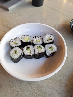 Cucumber maki 2025 at YO! Sushi in Glasgow