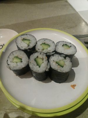 Cucumber maki at YO! Sushi in Glasgow