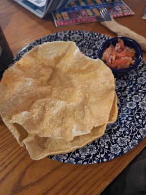 Poppadoms what dip at The Society Room in Glasgow