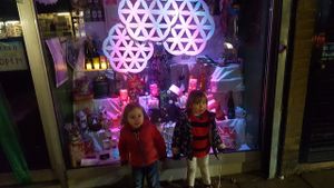 Festive store front at Well Bean - Blackheath in South East London