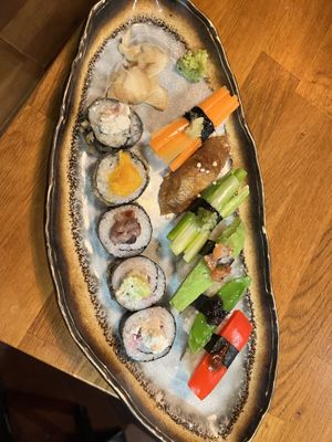 Vegan sushi 11 pieces   at Susherian in Stockholm