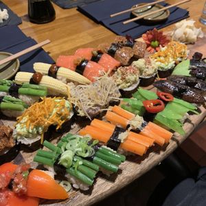 Vegan sushi set at Susherian in Stockholm