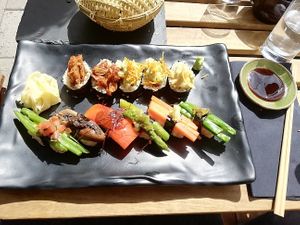Vegan sushi at Susherian in Stockholm
