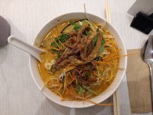 Laksa noodles at Loving Hut in Northbridge