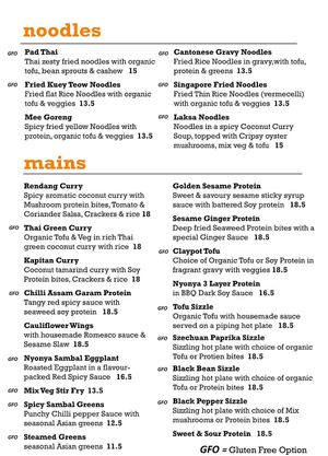 Menu page 2 at Loving Hut in Northbridge