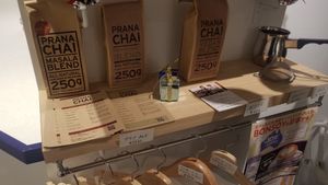chai for sale at Breather Coffee in Zushi