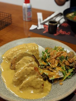Vegan katsu curry at Wagamama - Crowne Plaza Hotel in Dubai