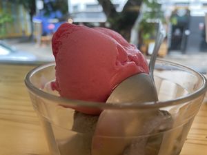 Black Sesame & Pink Lemonade  at Casa Hoba in Rio De Janeiro