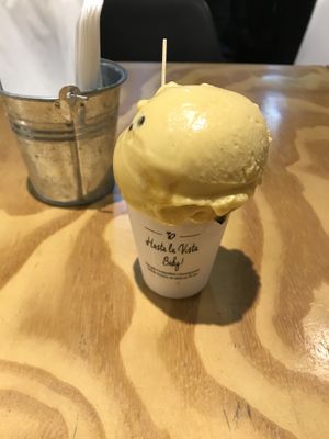 Passion fruit ice cream at Casa Hoba in Rio De Janeiro