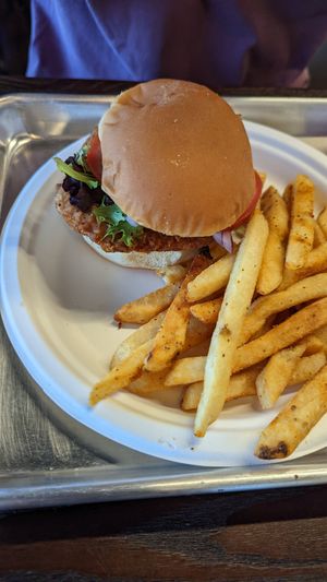Crispy Chicken Sandwich - love the texture of this at Can't Believe It's Vegan  in Westerville