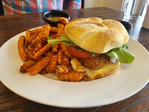 Crispy noChick Sandwich at Can't Believe It's Vegan  in Westerville