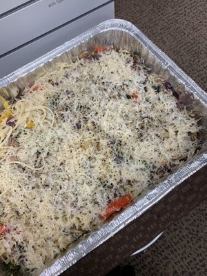 Amazing chicken veggie pasta I ordered for my family!!! at Can't Believe It's Vegan  in Westerville