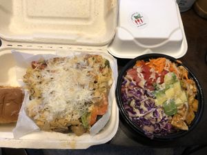 Chickpea Alfredo and Spicy Tofu Quinoa Bowl at Can't Believe It's Vegan  in Westerville