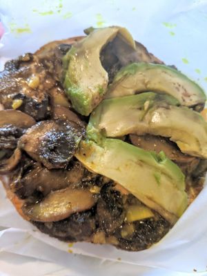 Mushroom Avocado 🥯 👍🤤 at Can't Believe It's Vegan  in Westerville
