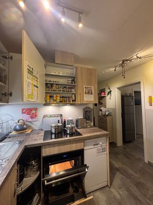 You could rent our well equipped guest kitchen for 10.-Chf per day with , some spices, oil, vinegar  at Chez Svanette in Zullwil