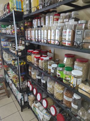 Bulk area at Xiguela Tienda de Productos Organicos in Oaxaca