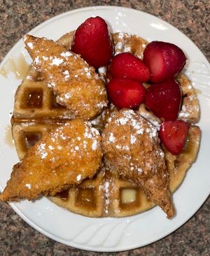 Chicken & waffles  at Vegans Are Us in Vineland