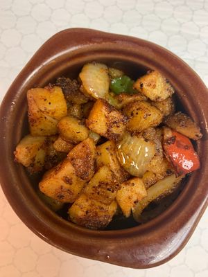 Homes fries at Vegans Are Us in Vineland