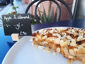 Vegan & Gluten free Apple cake with almonds  at Noah's Ark Bread & Jam in La Gomera