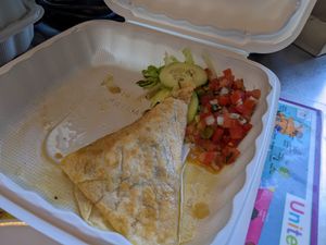 Quesadilla - had already eaten most of it at Margaritas Mexican Restaurant in Redwood City