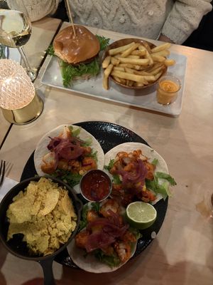 Vegan burger and cauliflower tacos   at Graffi Grill in Tromsoe