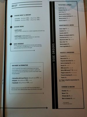 Side dishes at Graffi Grill in Tromsoe