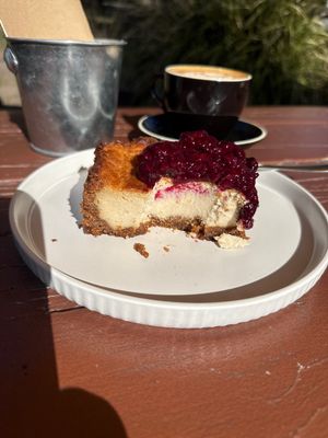 Vegan New York cheesecake   at The Trail Cafe in Mount Evelyn