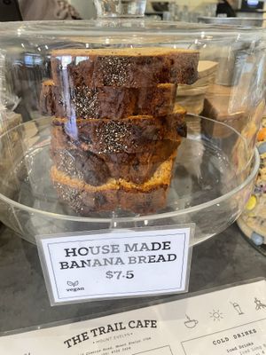 Delicious bread toasted with nuttalex!  at The Trail Cafe in Mount Evelyn