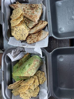 Quesadilla and wrap   at Life Garden in Aguada