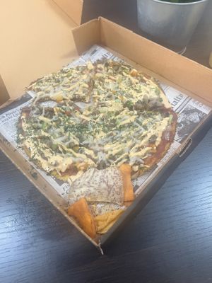 Vegan pizza   at Life Garden in Aguada