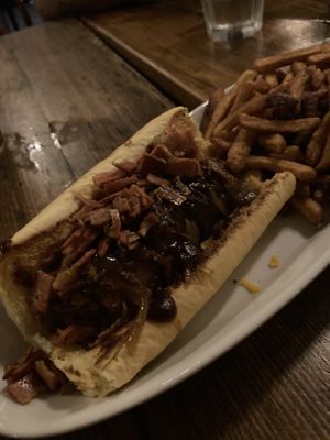 Vegan hot dog  at Dirty Dogs in Montreal