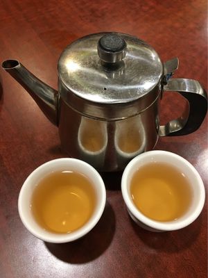 Free tea when you are seated they greet you with delicious tea  at China Palace in Milpitas