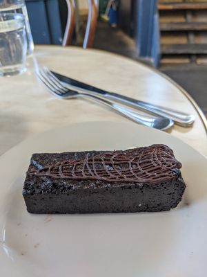GF yummy brownie! at GG Bistro in Christchurch