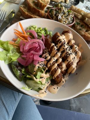 Teriyaki Fricken Powerbowl  at GG Bistro in Christchurch