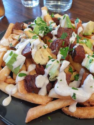 Loaded fries at GG Bistro in Christchurch