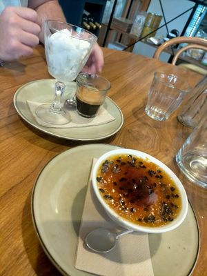 Creme brulee and affogato at GG Bistro in Christchurch