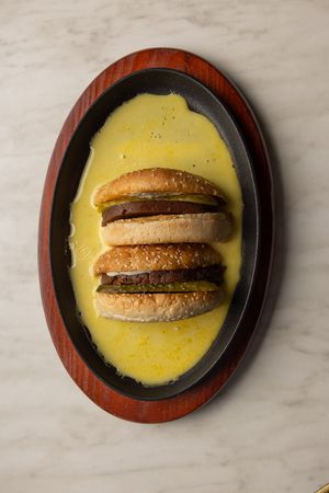 Cheese Burger at GG Bistro in Christchurch