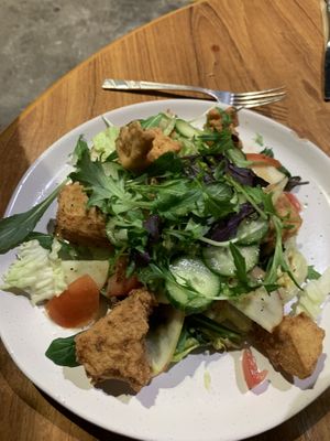 KFT salad. Great meal and very filling at GG Bistro in Christchurch