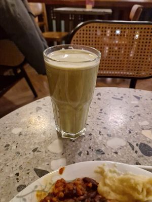 Vanilla Matcha Latte at Tibits in Lausanne