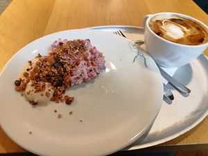 Breakfast Buffet self service at Tibits in Lausanne