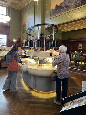 Buffet station  at Tibits in Lausanne