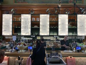 Service counter  at Tibits in Lausanne