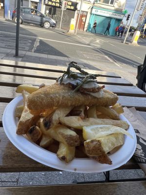 Vish and chips   at Pretend in Dublin