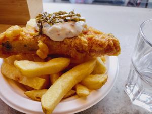 Vish and chips at Pretend in Dublin