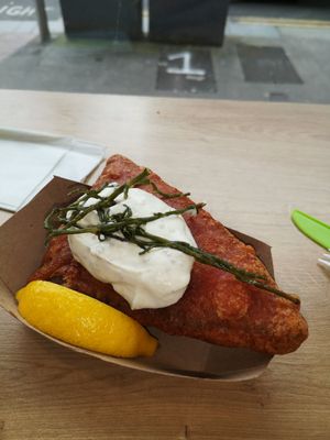 Vish and chips (wo chips) at Pretend in Dublin