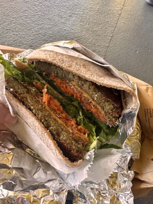 Lentil burger   at Speedy Redemption in St Thomas