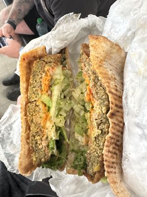 Lentil burgerrs  at Speedy Redemption in St Thomas