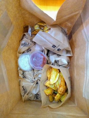 Bag o' goodness!! Thanks Tiago for the amazing VEGAN food you offer us. You are the best! at Aloha Vegan Delights - Maria Cristina in Valencia